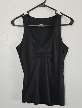 Patagonia Tank Top With Smocking Womens Small Black Loose Fit